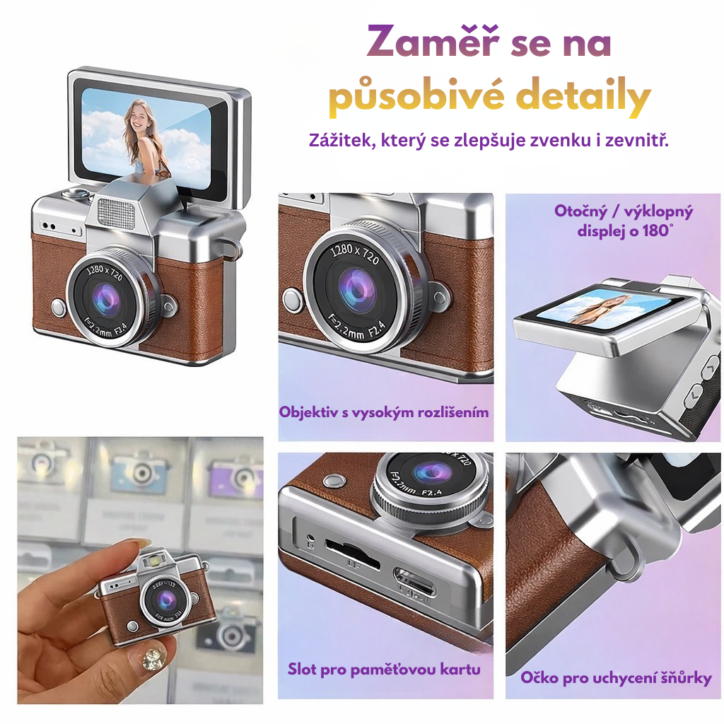 Pixaro – mini retro kamera 📸